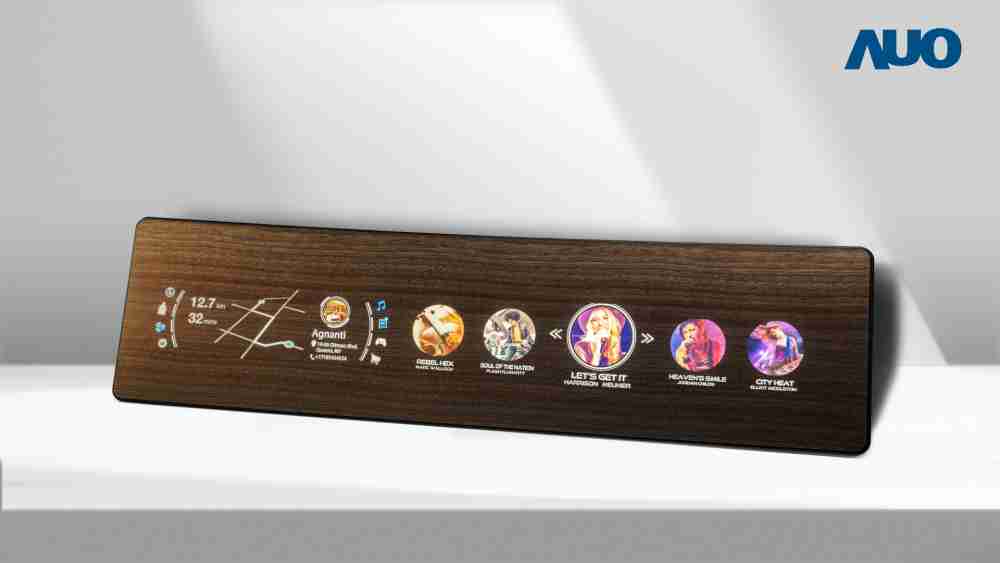 28国际研发全球最高穿透度达80%的AmLED木纹显示器，，，，可于使用时呈现高亮度、、、、清晰可见的信息，，并在不使用时回归为单纯的饰板，，节能兼具美观